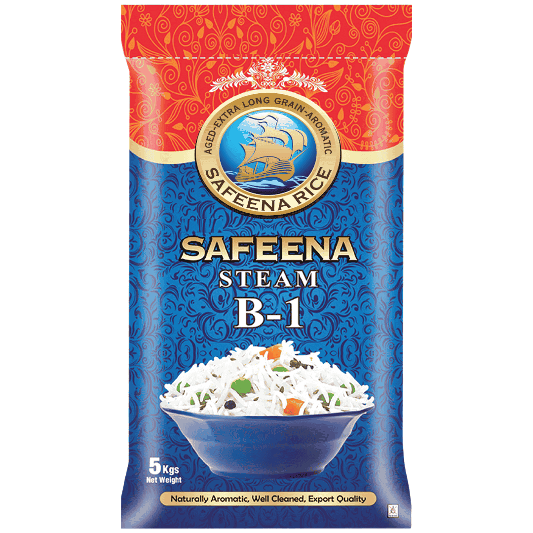 Safeena Steam B-1 Rice: Naturally Aromatic, Well-Cleaned