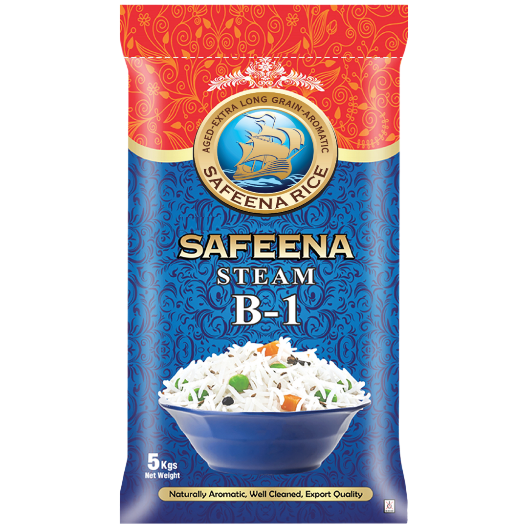 Safeena Steam B-1 Rice: Naturally Aromatic, Well-Cleaned